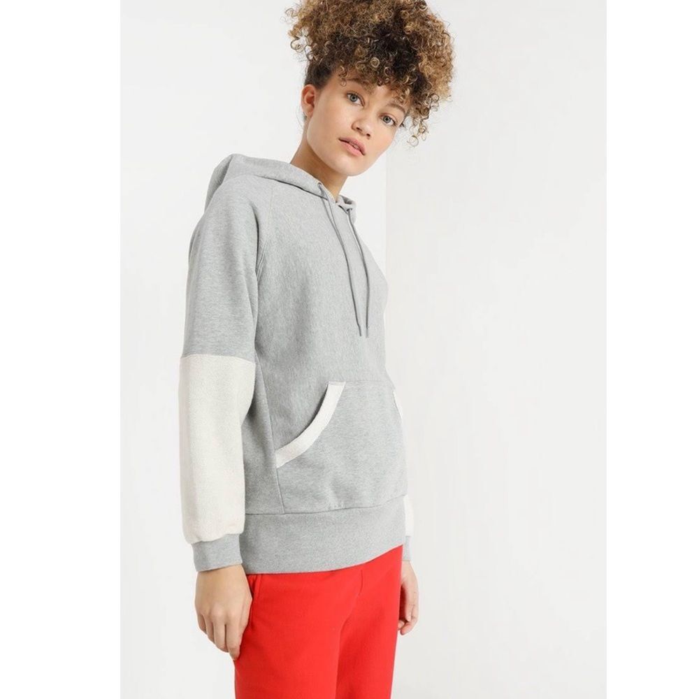 Free People Movement Womens XS Hawking Hoodie Gray Oversized Pullover Sweatshirt